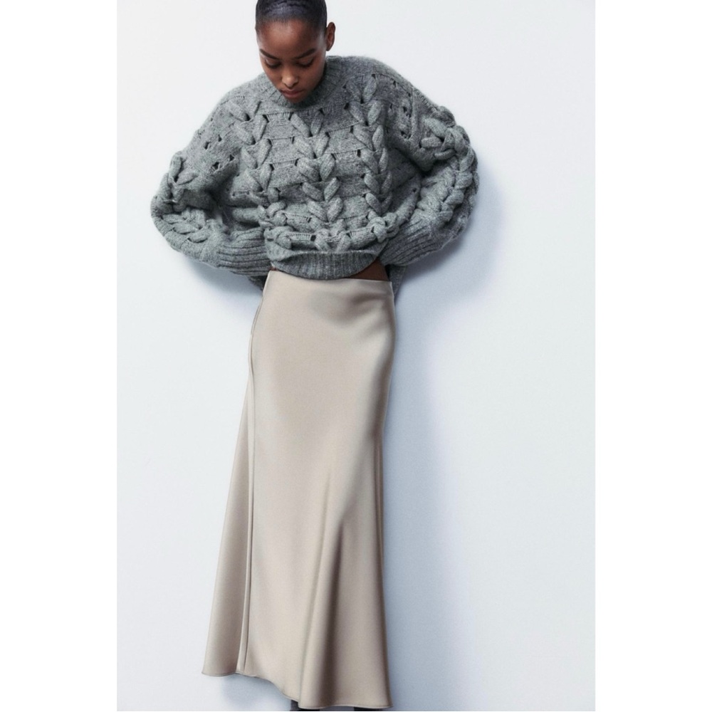 NWT Zara Satin Skirt size Small